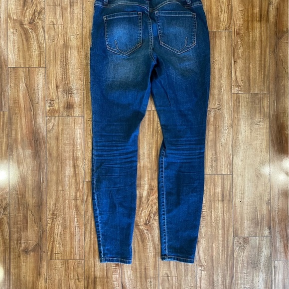 INC Women's Distressed Blue Skinny Mid Rise Jeans Size 4 - Picture 8 of 11